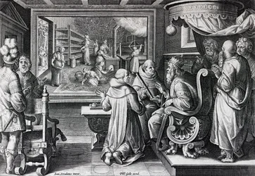 Ser A深刻なグラブ、フィリップスゴールによって刻ま新reperta」からプレート9、c.1580-1605